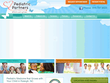 Tablet Screenshot of pediatricpartnersraleigh.com